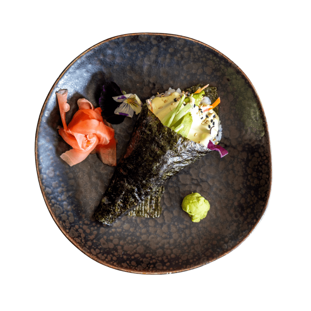 Cucumber, avocado, carrot & radish