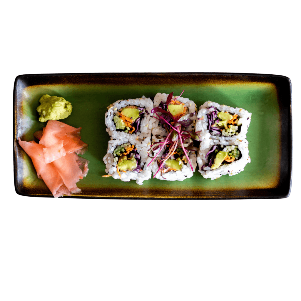 Cucumber, avocado, carrot & radish